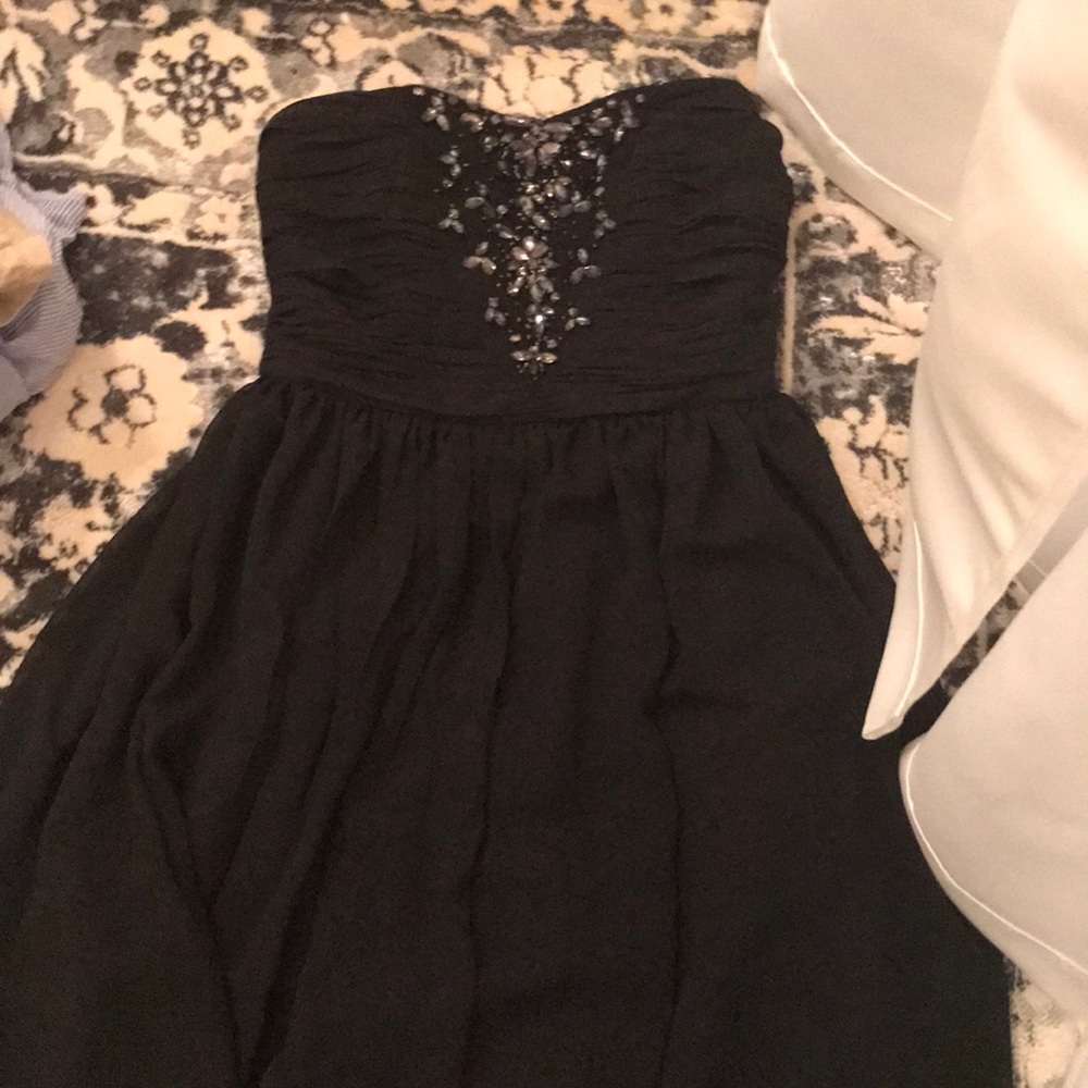 High low black dress